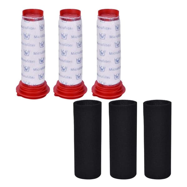 3 tvättbara filter + 3 skumfilter, tvättbart HEPA-filter och skumfilter KLB