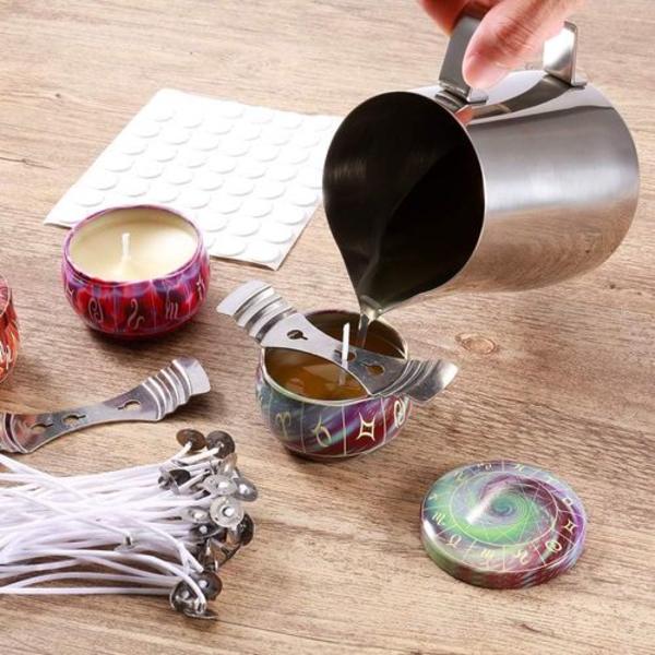 Lysestøbekit, DIY Lysestøbeværktøjer med Lysblik, Lys