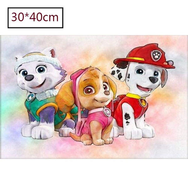 DIY Paw Dog Patrol 5D timanttimaalaussetti, täysi pora kristallikivi KLB