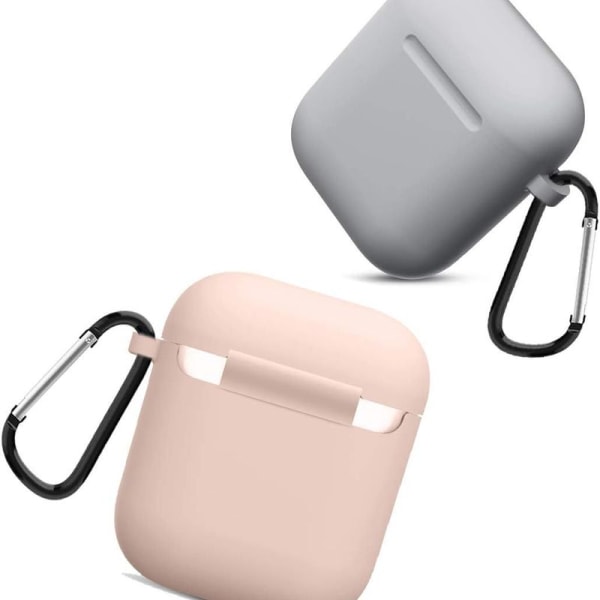 Airpods shell case on yhteensopiva vaaleanpunaisen/harmaan kanssa