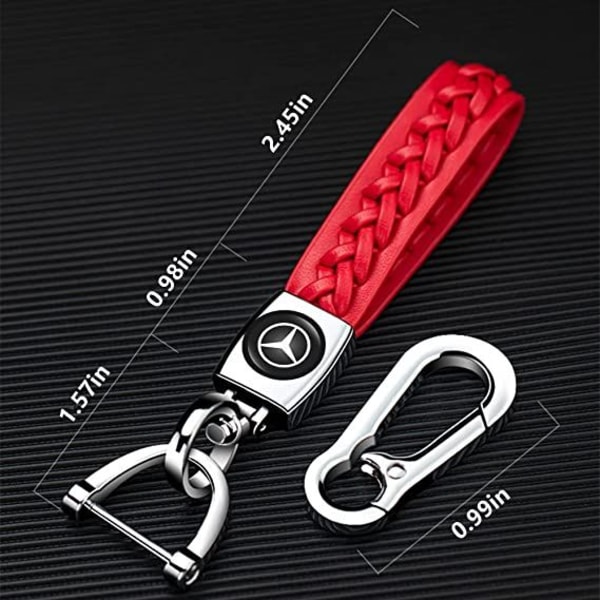 Leather key ring for car,car key ring,family gifts,car accessories,Red