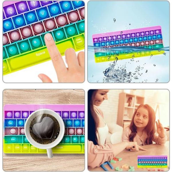 Pop It Fidget, Tryk Pop Boble Fidget Sensory Regnbue