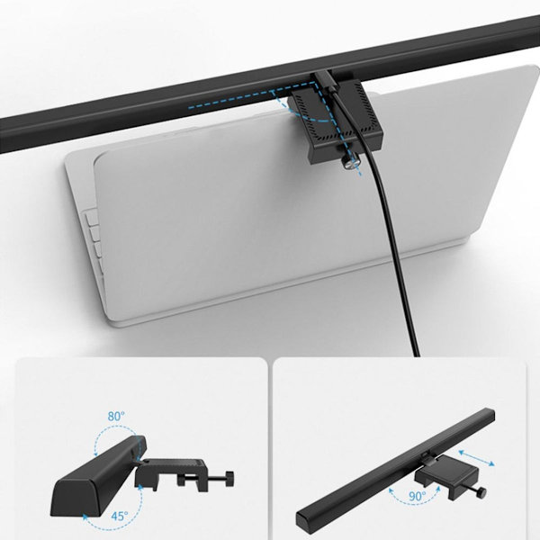 Quntis datorskärm USB LED-lampa med touch-kontroll, anti-blått ljus, KLB