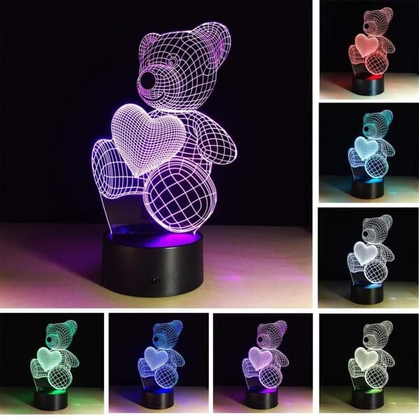Ray-Velocity3D Optisk Illusion Lamper LED 7 Farver KLB