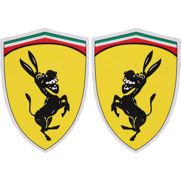 1 par Roliga Åsna Orm Hund Mönster 4,5 * 5 cm Reflekterande Bilsticker Dekal Kompatibel för Ferrari-