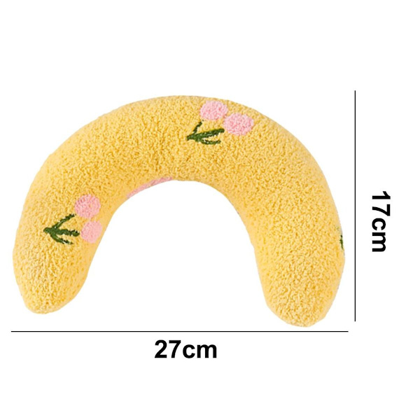 Pieni kissan tyyny, U-muotoinen tyyny, pehmeä ja pörröinen, rauhoittava keltaiselle KLB:lle