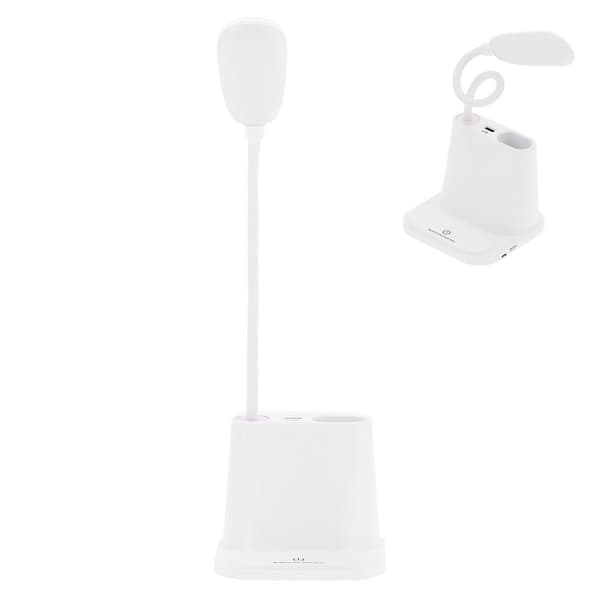 Multifunktionel USB genopladelig penneholder bordlampe til studerende KLB