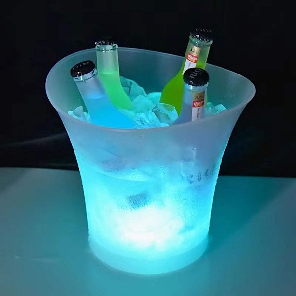 LED-isbehållare, 5L stor flaskkyl - champagnekylare - vinkylare -