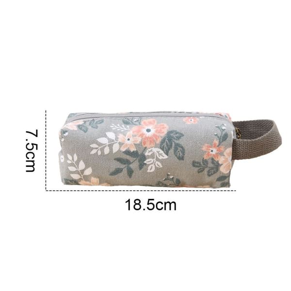 Pencil Case Stor Kapacitet Lærred Pen Pose Stående Form 3 KLB