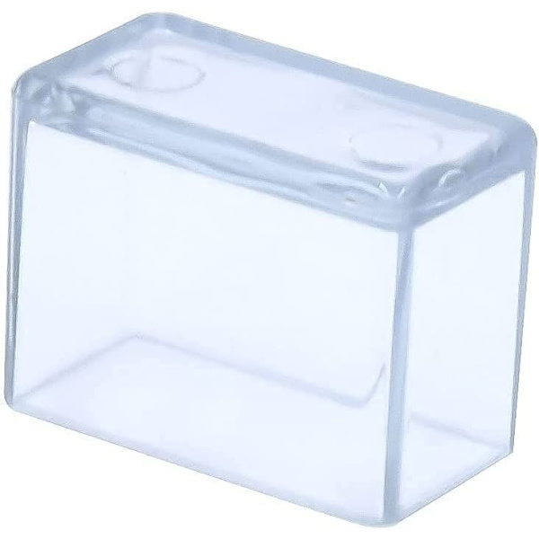 12 stk rektangulære anti-ripe PVC stolebendeksler for møbelben, 20 x 30 mm, 2,0 x 3,0 cm, gjennomsiktig-