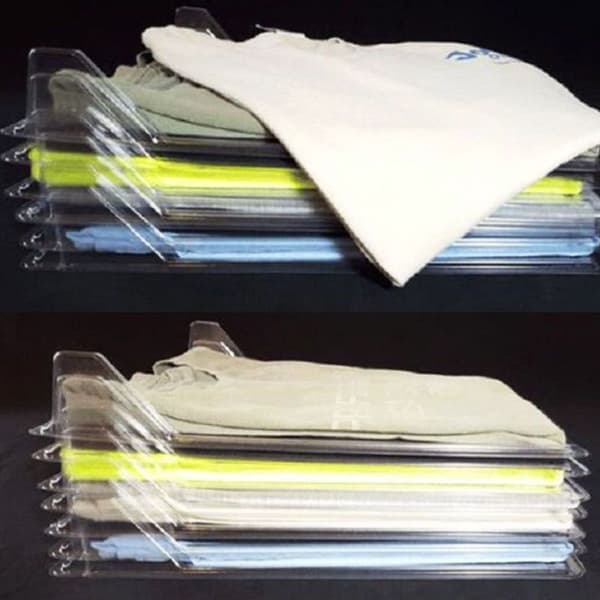 10-pack T-shirt-vikbräda för garderobsorganisation