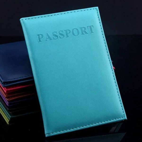ID- cover för passfodral i konstläder (mörkblå)
