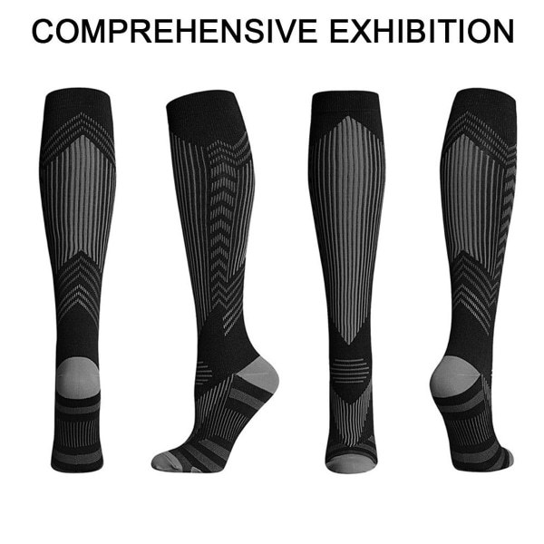 Running Skipping Rope High Calf Socks Night Anti-Light Striped S/M KLB