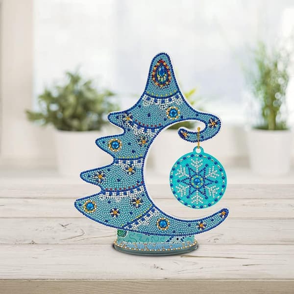 Juldekoration konst julgran, diamantmålning KLB