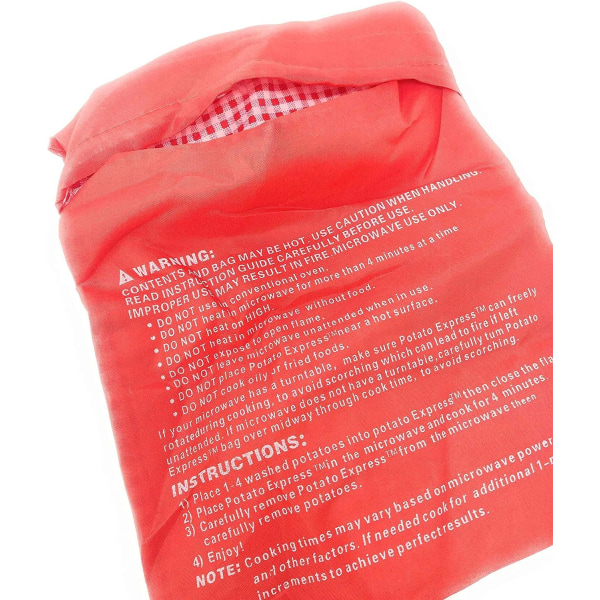 Gjenbrukbar mikrobølgepotetkokepose Ideell for Diet Kitchen Bag