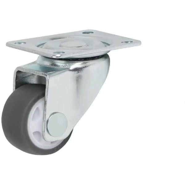 Sæt med 3 sorte drejelige hjul 25MM hjul uden bremse, til transportmøbler KLB