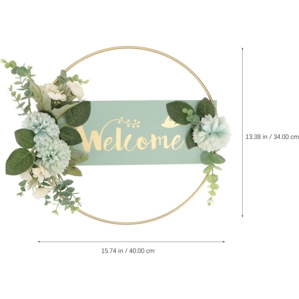 Påsk välkommen dörrkrans - Välkomnande skyltar - Rustika vårblommor - Järnväggdekor - Bondgårdsinredning