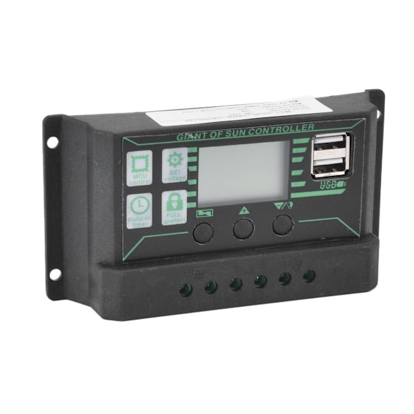 Solcelle lade-aflade controller, justerbar LCD-skærm KLB