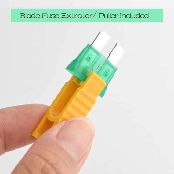 Pakke med 150 standard bilsikringer, sortiment av bladfuse 2A 3A 5A 7.5A KLB