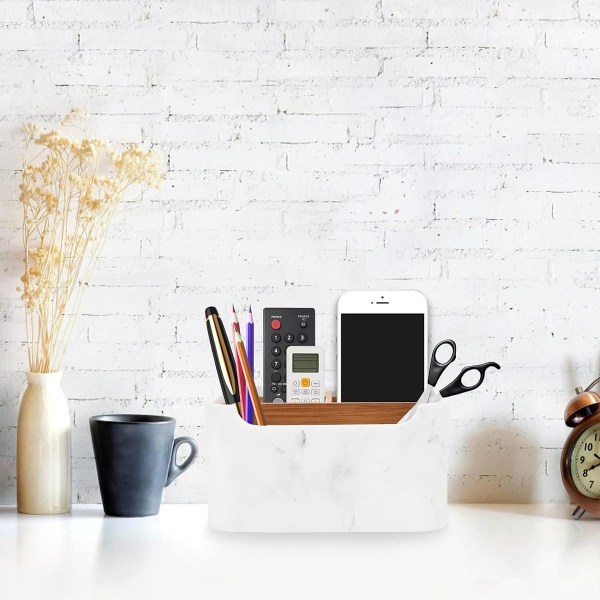 Desk Organizer, Multipurpose Resin og White Desk Organizer KLB