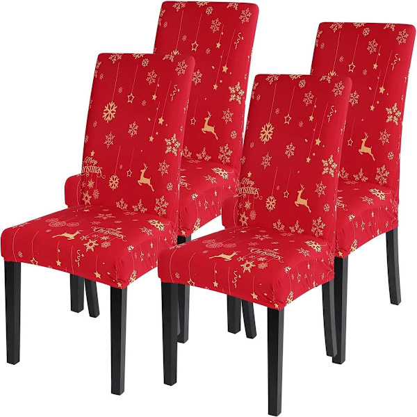 Set med 4 jule-stoltrekk, stretch, jul 2 KLB