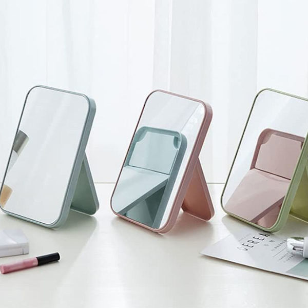 Foldbart makeup spejl til skrivebordet