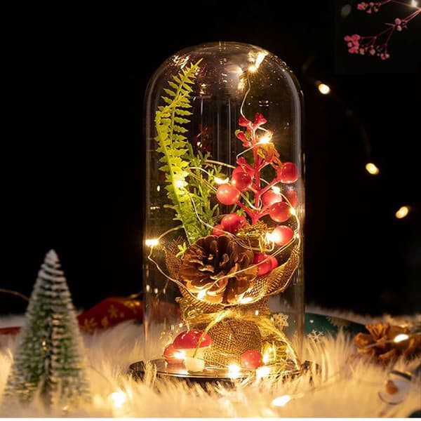 Glaskuppel Juleplanter Julepynt Glaskuppel KLB