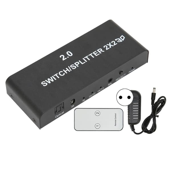 2x2 HD Multimedia Interface Splitter 4K 60Hz 2 In 2 Out KLB