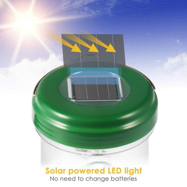 Getingfälla, solcellsdriven flugfälla med ultraviolett LED-ljus, vattentät KLB