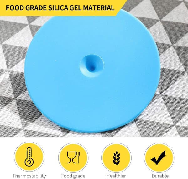 Kopplock (4-pack) Flerfärgade silikonlock för koppar, muggar, tekannor, flexibla kopplock Varma kopplock för kaffe och te