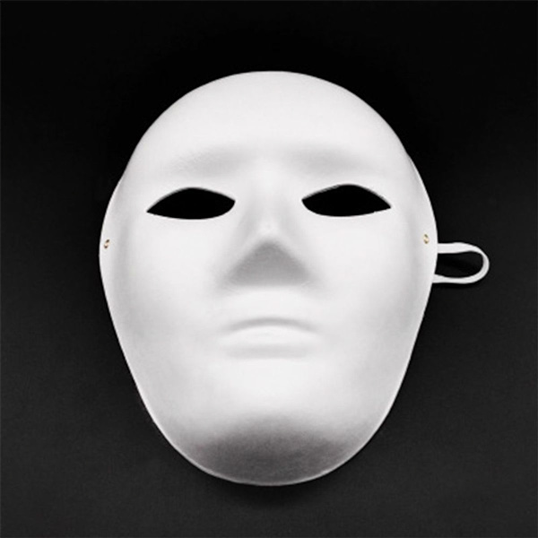 5 st DIY vita masker för målning enkel tom pappersmodell 1 KLB