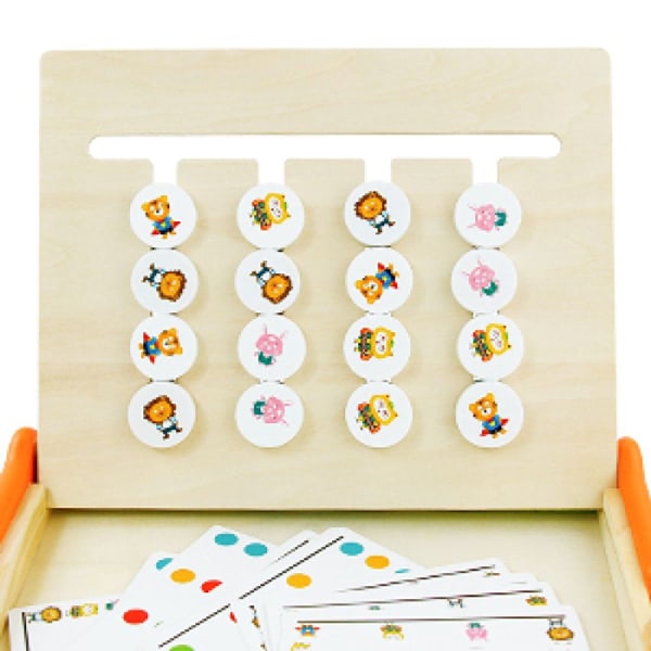 Træpuslespil sorteringsspil trælegetøjspuslespil børns trælegetøj farve dyr KLB