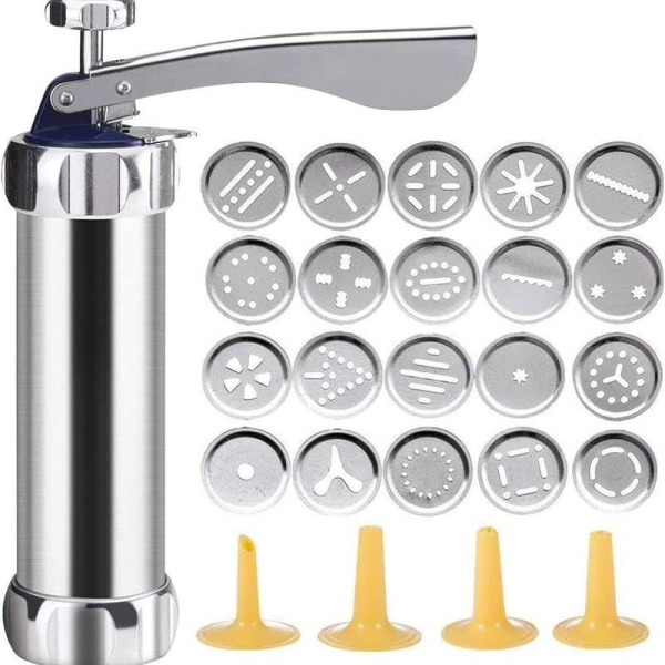 Cookie Press Tillverkad av aluminium set, kexmaskinspress med 20