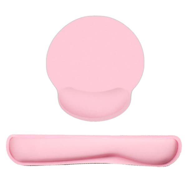 Musematte med håndleddstøtte, Memory Foam tastaturpute, Easy Pink