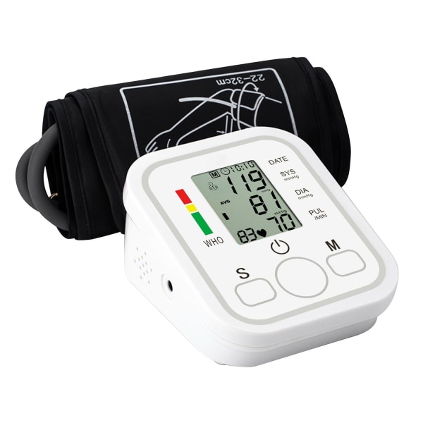 Elektroninen käsivarren verenpainemittari, ammattimainen automaattinen olkavarren verenpainemittari, jossa on kaksi käyttäjää 240 mittausmuistin LCD-näyttö