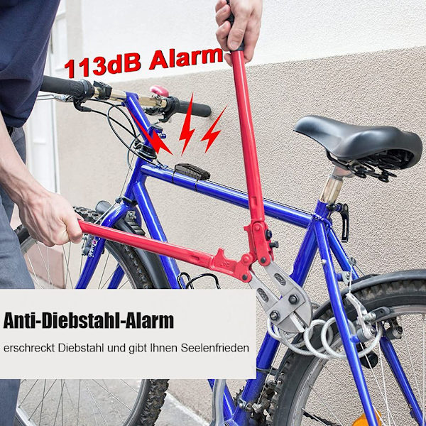 Pyörän hälytysjärjestelmä 113dB varkaudenestolaite kaukosäätimellä