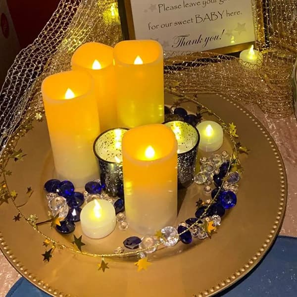2 ruller glitrende stjerneguirlander til festdekorationer, guld KLB
