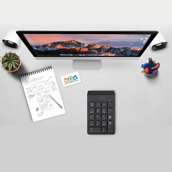 Numeriskt tangentbord, trådlös USB-siffra, 2,4 GHz, 18 tangenter, Mini