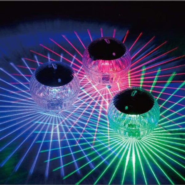 Magic Ball Färgskiftande fokus Flytande ljus Solar Pond Light (Färgrikt ljus)