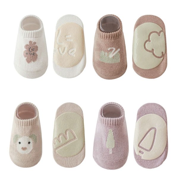 Baby Cotton Grip Socke Winter Warm Thick Non Slip Toddler Boy Girls Cre Kombi 4 KLB