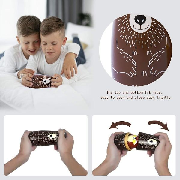 Ryska Nesting Dolls för Barn 5 Stycken Söta Cartoon Djurmönster KLB