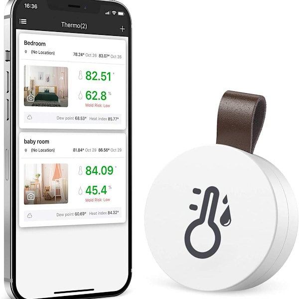 Bluetooth-rumshygrotermometer, minirumstermometer, temperaturövervakning