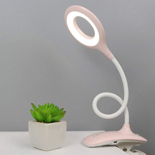 Barnklämma lampa, läslampa, dimbar LED-lampor KLB