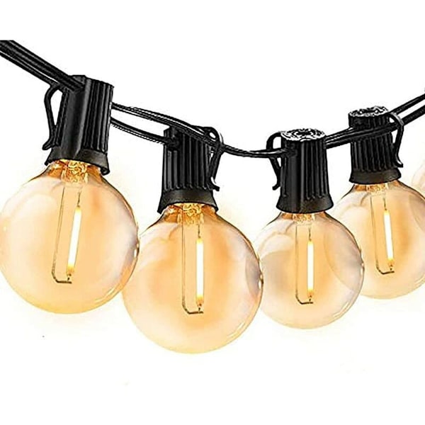 Ljusslinga, G40 utomhus ljusslinga, 15m LED utomhus inomhus ljusslinga, varmvit