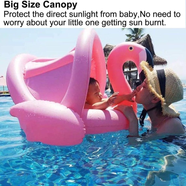 Flamingo svømmebøye, flamingo oppblåsbar svømmebøye, baby svømmebøye KLB