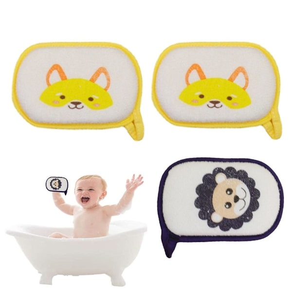 3 st baby badsvamp mjuk skumrengöring tecknad stil4 KLB