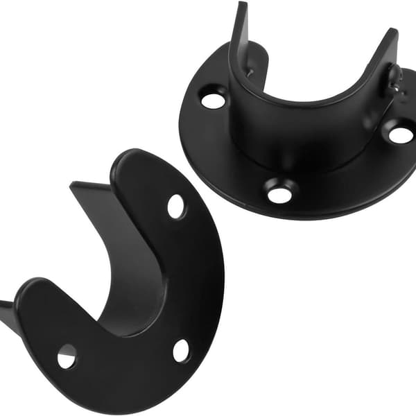 4 st U-formade gardinstångsbeslag 25 mm stångfäste KLB