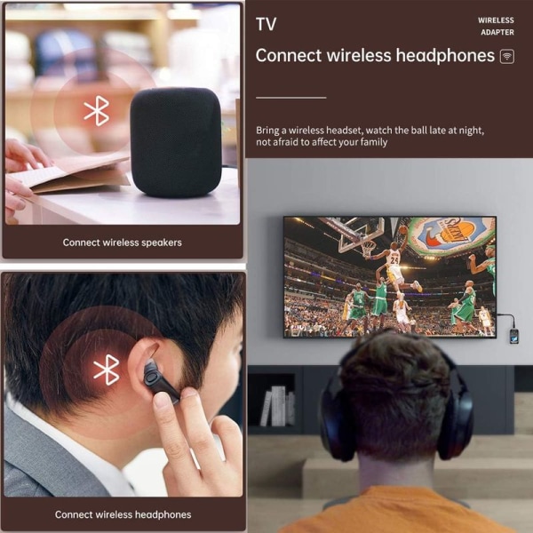 Synlig Bluetooth-sändare och -mottagare, 3-i-1 trådlös
