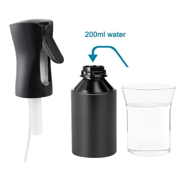 Sprayflasker Kontinuerlig Ultra Fin Mist Tom Sort KLB