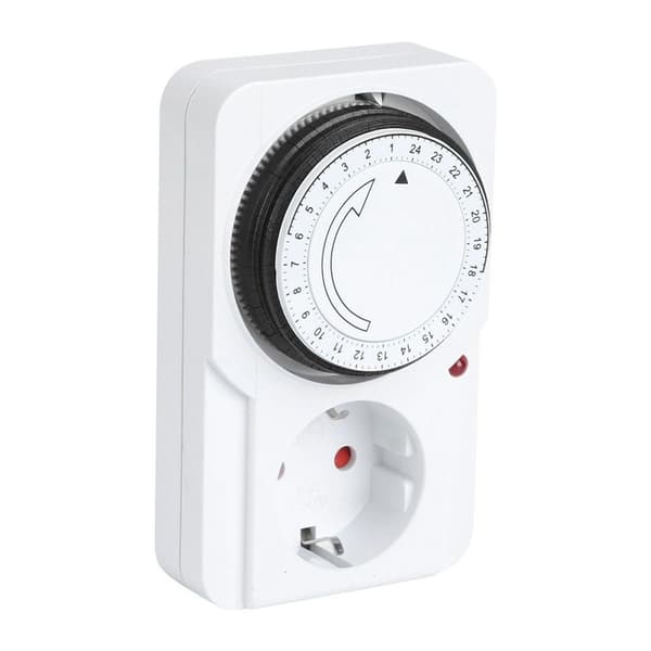 Timer-kontakt, mekanisk 24-timers plugg-inn stikkontakt-timer KLB